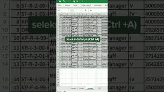 Cara menyamakan ukuran tabel kolom di excel #tipsexcel #short #excel