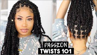 EASY & NEAT PASSION TWISTS (rubber band method)