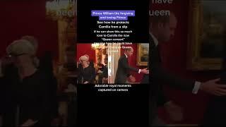 Watch How Prince William Protects Camila from slipping after she Replaced his mother ️ #shorts