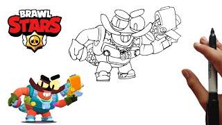 How to draw New Brawler Clancy New Season from Brawl Stars