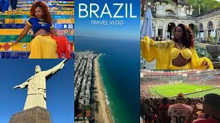 BRAZIL TRAVEL VLOG! RIO DE JANEIRO +CHRIST THE REDEEMER + FOOTBALL GAME + Copacabana + MORE| CHEV B