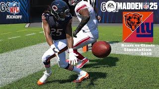 Madden 25 Luther Burden Bears vs Carter Giants Sim (Madden 26 Roster) 15 Minutes Quarter Game Play