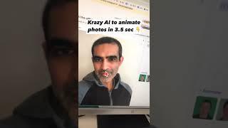 Krazy AI tool to animate photos in 3.5 seconds #animated #viralvideo #ai #youtubeislife  #ytshorts