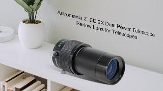 Astromania 2" ED 2X Dual Power Telescope Barlow Lens