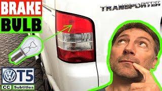 How to replace brake light bulb on VW T5 Transporter