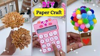 Paper craft/ Easy craft ideas/ miniature craft/ how to make/ DIY/ school project/ paper flower
