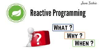 Spring Boot - Introduction to Reactive Programming | JavaTechie