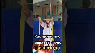 Как правильно завязывать пояс в тхэквондо