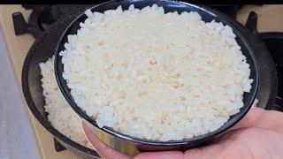 I pour boiling water over the rice! This is the most delicious rice I've ever eaten.