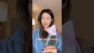 Paper tulip tutorial #diy #paperart #papercraft #paperflower