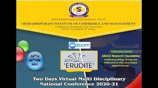 “ERUDITE” TWO DAYS VIRTUAL MULTI DISCIPLINARY NATIONAL CONFERENCE  2020-21