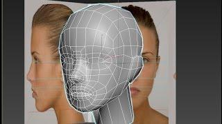 Autodesk 3ds Max 3D head modeling from sphere- low poly