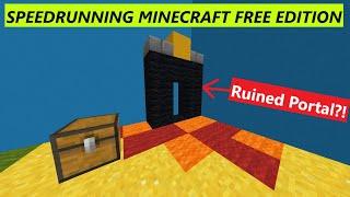 Speedrunning Minecraft Free Edition