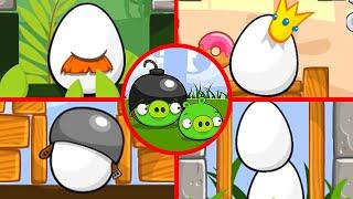 Angry Birds King Pig - All Bosses (Boss Fight) 1080P 60 FPS