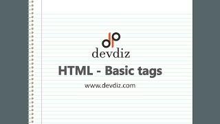 HTML Basic  tags Chapter 2