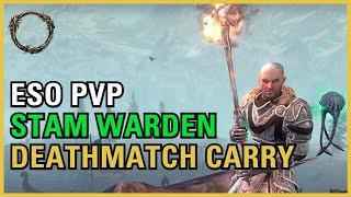 ESO Stamina Warden PVP: Carrying with Good Awareness