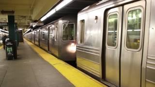 MTA NYC Subway R68 & R68A trains coupling at Church Ave