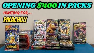 This $400+ PIKACHU HUNT Custom Booster Box has some INCREDIBLE and RARE PACKS!!