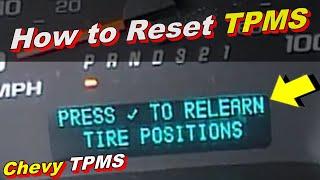 How to Re-Set TPMS, Tire Pressure Monitoring System - Short Version Quick and Easy