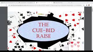 Cue Bid Raise by Mark Kinzer. Mini bridge lessons. Improve your bridge game.