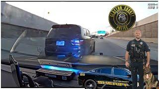 SRT Durango CRASHES running from Clayton County "BLACKHAWK UNIT" Police...