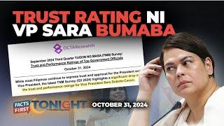 Survey: Trust rating ni VP Sara Duterte bumaba