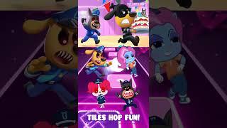 SHERIFF LABRADOR EXE vs SHERIFF PAPILLON vs DOBIE EXE X Coffin Dance Tiles Hop #shorts