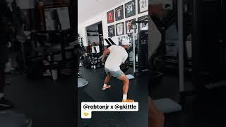 George Kittle and Jauan Jennings work out together at Kittle's Barn. #49ers #nfl