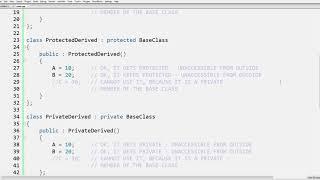 C++ :: Classes Inheritance + Access Specifiers + Public, Protected, Private Inheritance + More