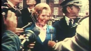 Margaret Thatcher becomes British Prime Minister.  Archive film 93342