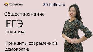 ЕГЭ по Обществознанию 2019. Политика. Принципы современной демократии