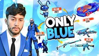 Free Fire But Only Blue Challenge In Solo VS Squad BADGE99
