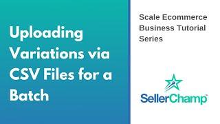 How to Upload Items Variations via CSV Files to Create a Batch