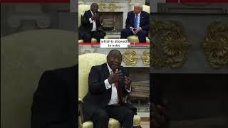 Donald Trump confronts South African president with white genocide claims