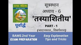 Tasyashitiya/ BAMS 1st year/ BAMS 2nd year/BAMS NOTES/ CHARAK SUTRASTHAN/ Rutucharya/ तस्याशितीय