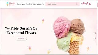 Multipages ice-cream shop website using html css js php & mysql from scratch admin panel part two