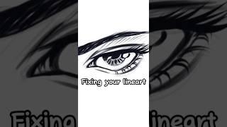 Fixing your sharp lineart. #arttips #arttutorial #digitalart #procreate
