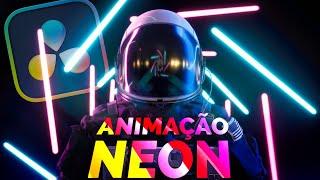 Efeito de LINHAS ANIMADAS de Neon | Tutorial Davinci Resolve 19