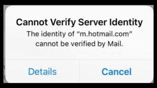 cannot verify server identity keeps popping up on iphone