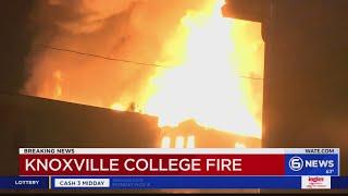 Crews fighting major fire at campus of Knoxville College