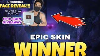 EPIC SKIN GIVEAWAY FROM UNBOXING SILVER PLAY BUTTON