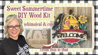 Let's Paint!   Sweet Summertime DIY Wood Kit ~ Whimsical and Cute!