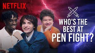The Stranger Things cast plays Pen Fight! ️ | Netflix India #shorts