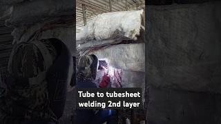 Chromoly tube to tubesheet welding 2nd layer #welding #engineering #exchanger