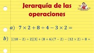 Jerarquía de las operaciones. Explicación a detalle de dos ejemplos