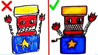 How to draw Boxy Boo do vs don't | Boxy Boo Project: Playtime drawing | Yulka Art