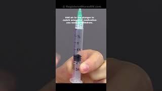 Inject Air Into a Vial for Medication Administration Nursing Tip #shorts