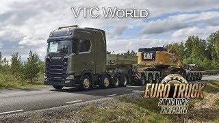 ETS 2  КОНВОЙ + ВОЗИМ НЕГАБАРИТ/ VTC World - Multiplayer на руле Logitech G27