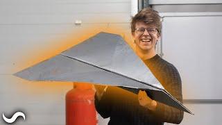 HUGE SHEET STEEL PAPER AEROPLANE - WILL IT FLY???