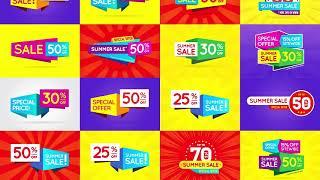 144 Awesome Sale Banners Shape | EPS Vector | Banners Shape PSD | @OMERJGRAPHICS | @OMERJBD